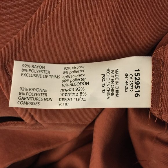 Rust Wash Cropped Retro Rayon Bomber Blazer - Picture 5 of 14